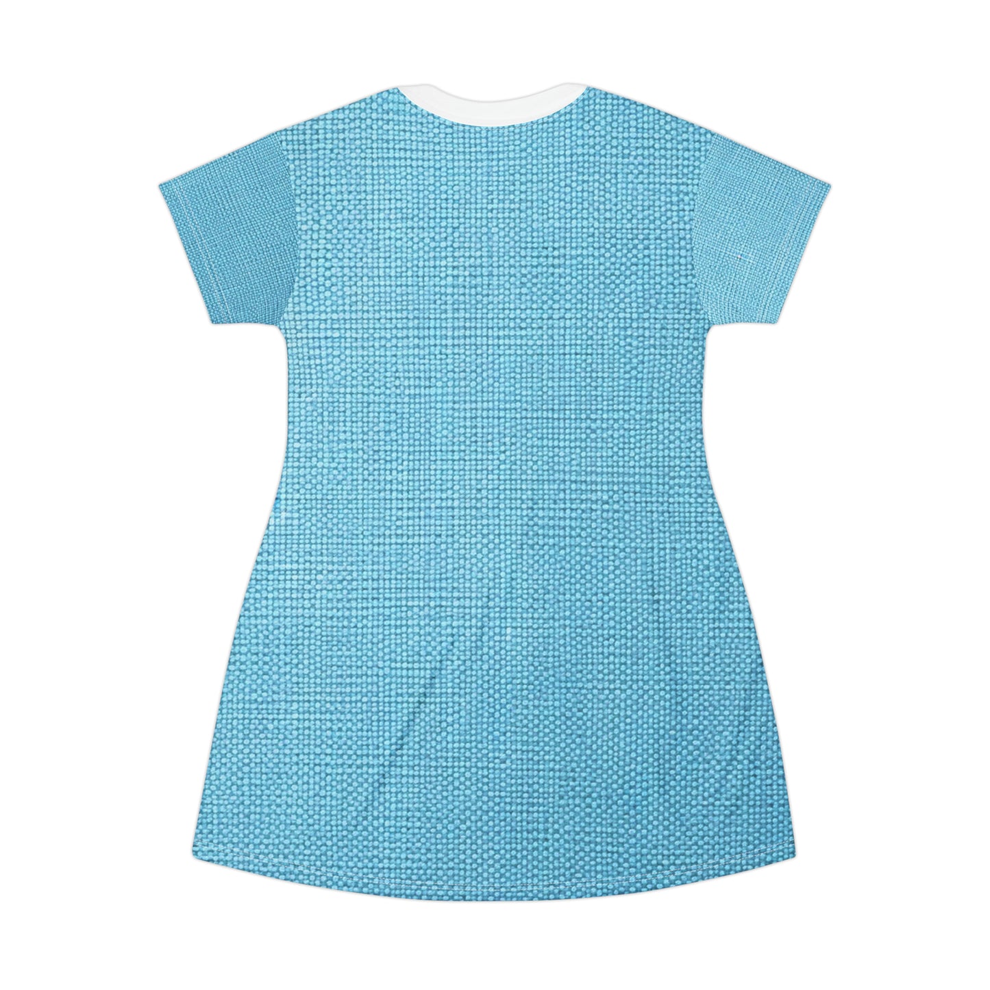 Bright Aqua Teal: Denim-Inspired Refreshing Blue Summer Fabric - T-Shirt Dress (AOP)