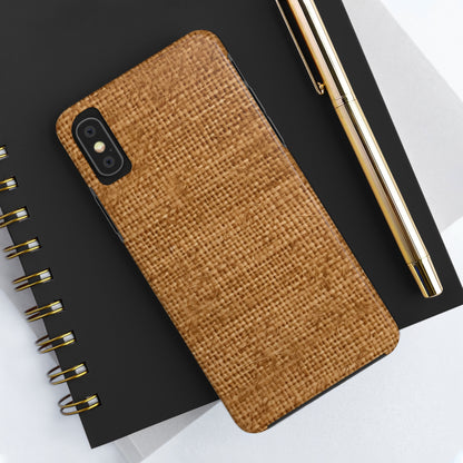 Light Chocolate: Denim-Inspired Elegant Fabric - Tough Phone Cases