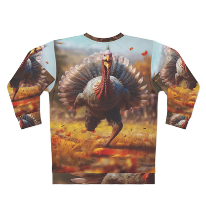 Thanksgiving Trot Turkey Run Athlete Sprint Racer Holiday Feast Dinner - Unisex Sweatshirt (AOP)