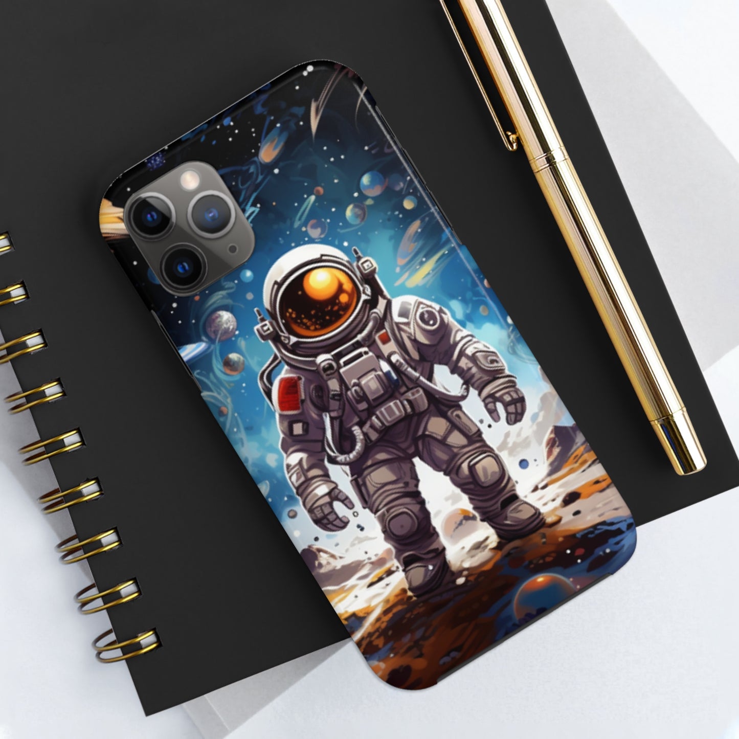 Galactic Voyage: Astronaut Journey in Celestial Star Cosmic Exploration - Tough Phone Cases