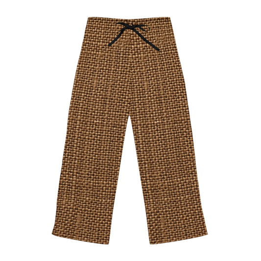 Brown Trouser, Women's Pajama Pants (AOP)
