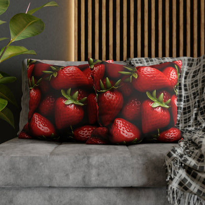 Strawberry Patch Picks: Home Decor and Gifts for the Ultimate Berry Fan - Spun Polyester Square Pillow Case