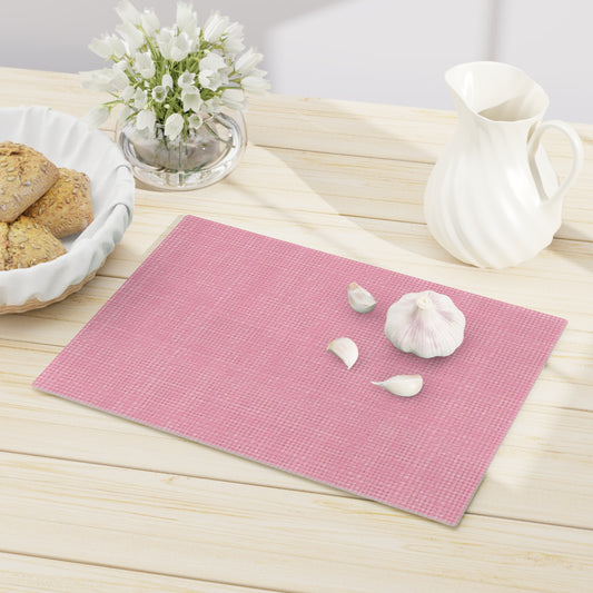 Pastel Rose Pink: Denim-Inspired, Refreshing Fabric Design - Cutting Board
