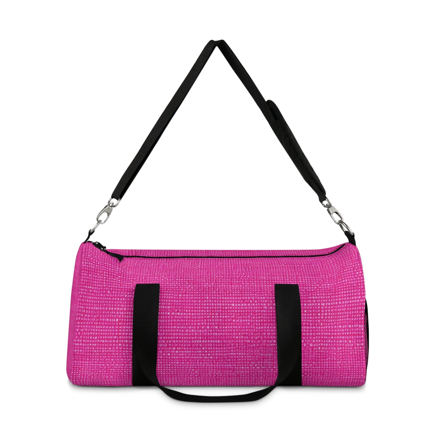 Hot Neon Pink Doll Like: Denim-Inspired, Bold & Bright Fabric - Duffel Bag