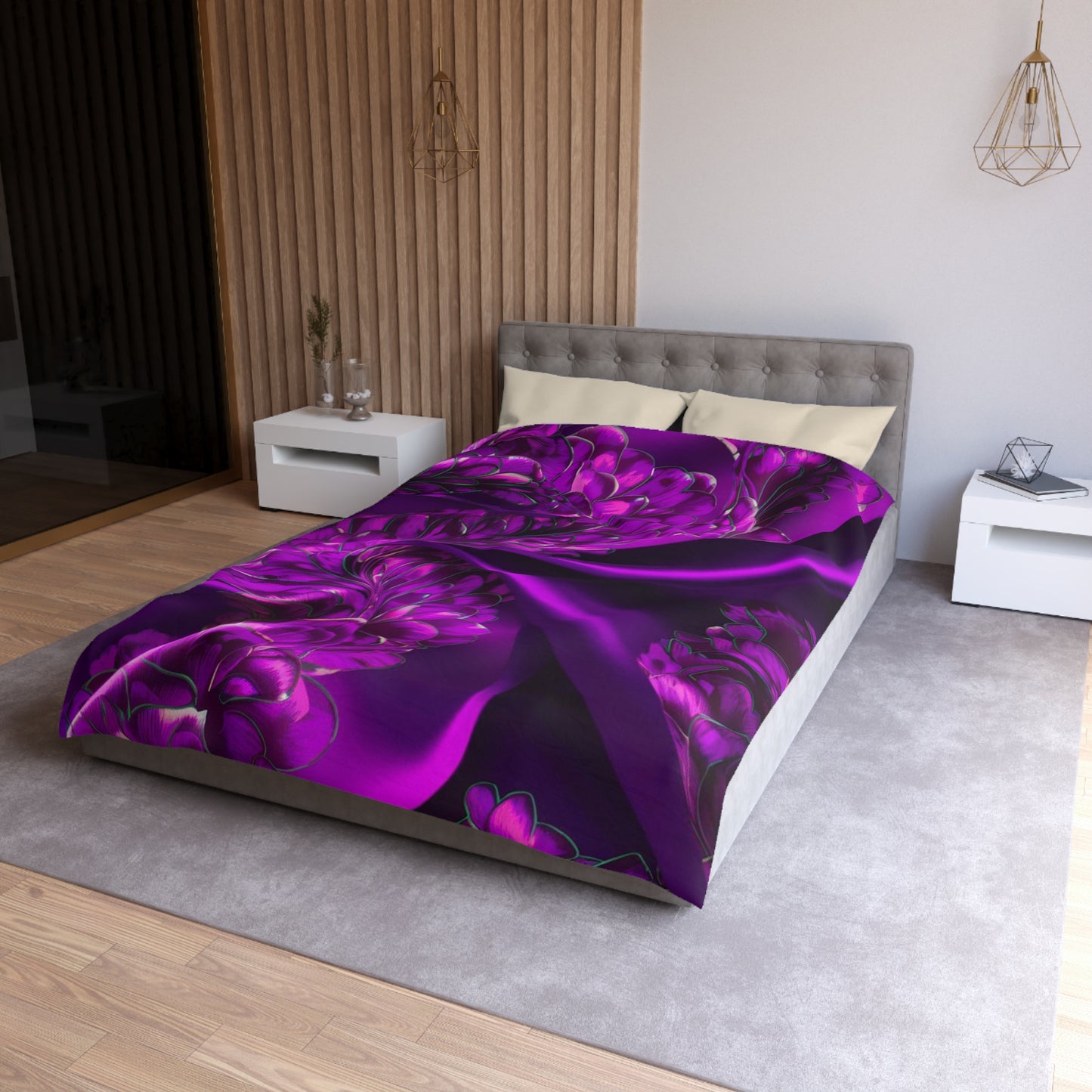 Purple Silk, Microfiber Duvet Cover