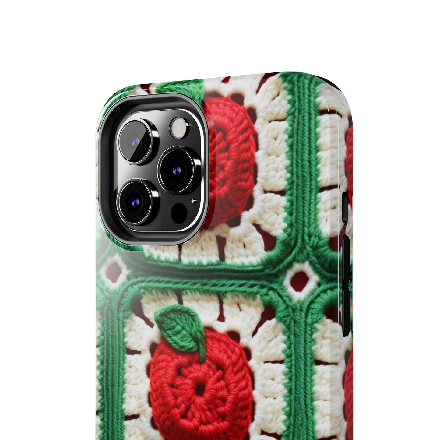 Apple Granny Square Crochet Pattern: Wild Fruit Tree, Delicious Red Design - Tough Phone Cases