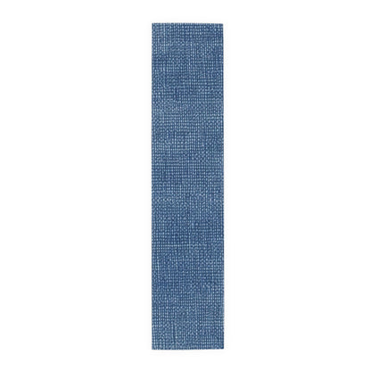 Denim-Inspired Design - Distinct Textured Fabric Pattern - Table Runner (Cotton, Poly)