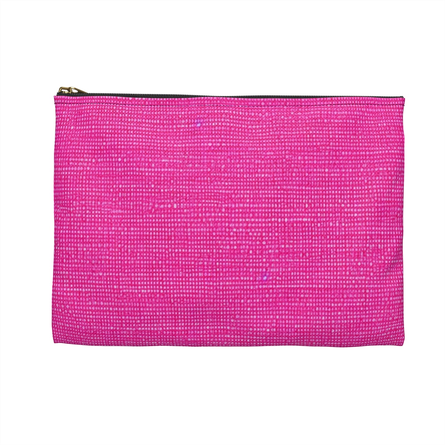 Hot Neon Pink Doll Like: Denim-Inspired, Bold & Bright Fabric - Accessory Pouch