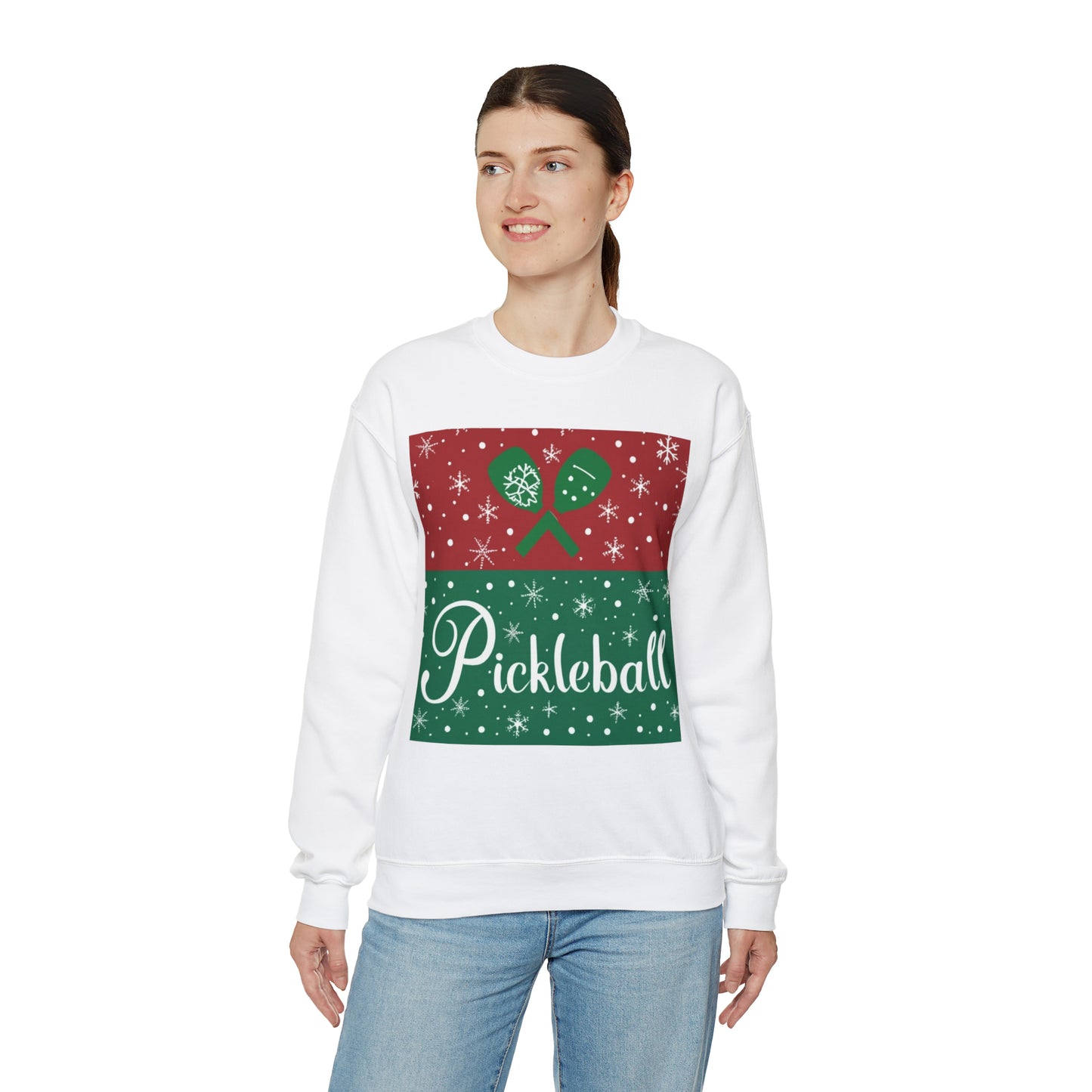 Pickleball Winter - Especial de Navidad - Sudadera unisex Heavy Blend™ Crewneck 