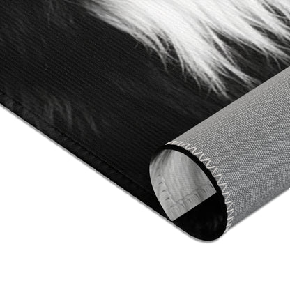 Cowhide on Hair Leather - Black and White - Designer Style - Area Rugs