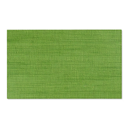 Olive Green Denim-Style: Seamless, Textured Fabric - Area Rugs