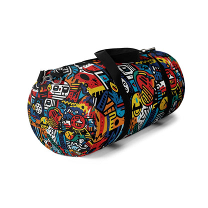 Street Art Inspired Bold Graffiti & Urban Motifs Design Duffel Bag