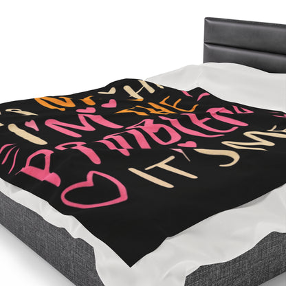 Its Me Hi Im The Problem Its Me - Retro Heart Valentine Gift - Velveteen Plush Blanket