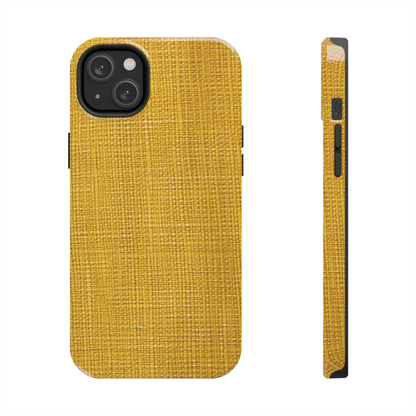 Radiant Sunny Yellow: Denim-Inspired Summer Fabric - Tough Phone Cases