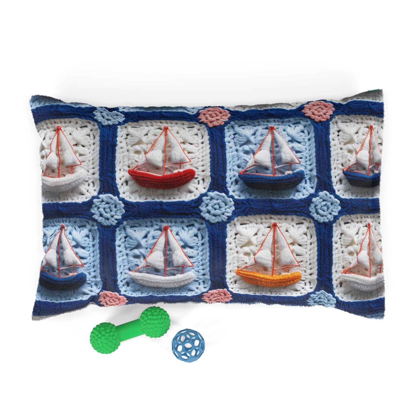 Crochet Boat Ship Sea Vessel Ocean Beach Travel Yacht Design - Dog & Pet Bed