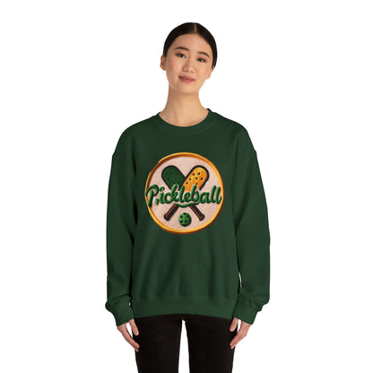 Pickleball Chenille Patch - Unisex Heavy Blend™ Crewneck Sweatshirt