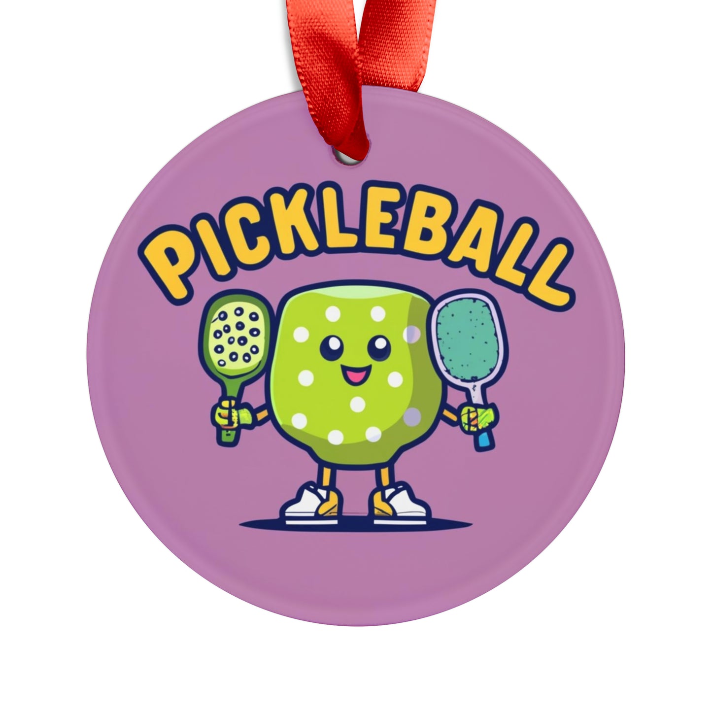 Pickleball Anime kawaii - Gráfico de dibujos animados - Personaje deportivo - Adorno acrílico con cinta 