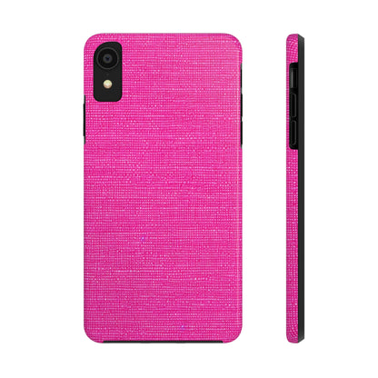 Hot Neon Pink Doll Like: Denim-Inspired, Bold & Bright Fabric - Tough Phone Cases