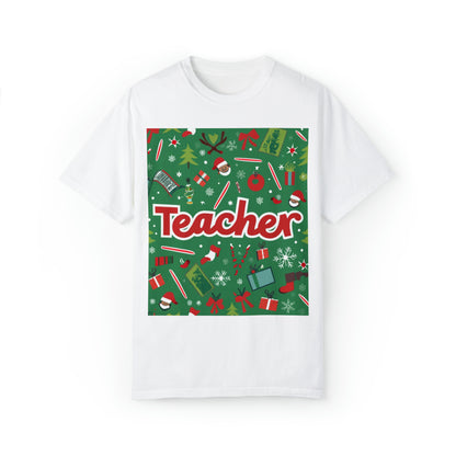 Teacher Christmas 2023 Holiday - Unisex Garment-Dyed T-shirt