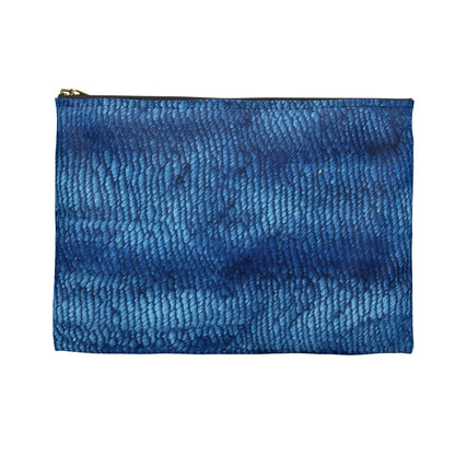 Blue Spectrum: Denim-Inspired Fabric Light to Dark - Accessory Pouch