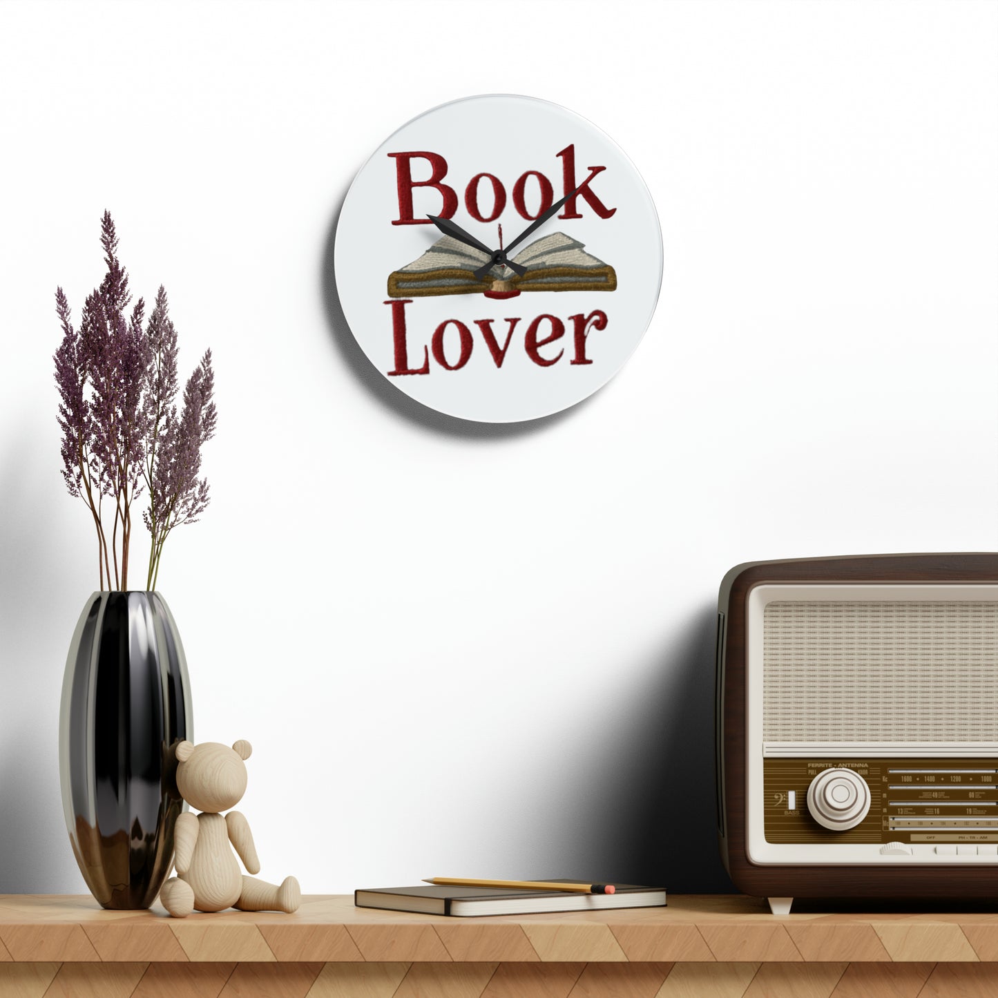 Book Lover Reader - Acrylic Wall Clock