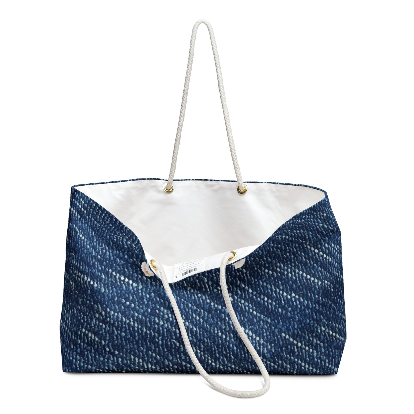 Denim-Inspired Design - Distinct Textured Fabric Pattern - Weekender Bag