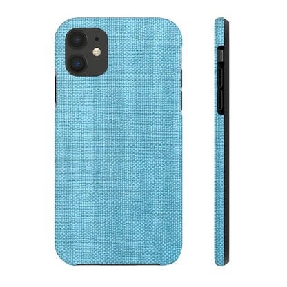 Bright Aqua Teal: Denim-Inspired Refreshing Blue Summer Fabric - Tough Phone Cases