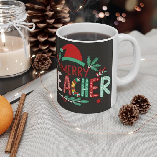 Feliz Maestro Vacaciones de Invierno - Taza de Cerámica 11oz 