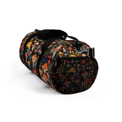 Fairy-Tale Fungi: Whimsical Assorted Mushroom Pattern Design Duffel Bag