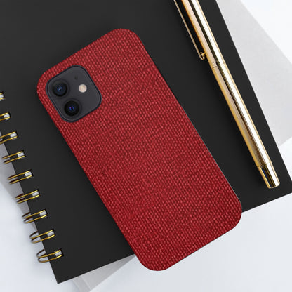 Bold Ruby Red: Denim-Inspired, Passionate Fabric Style - Tough Phone Cases