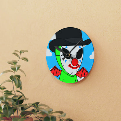 Reloj de pared acrílico payaso alienígena visitante 