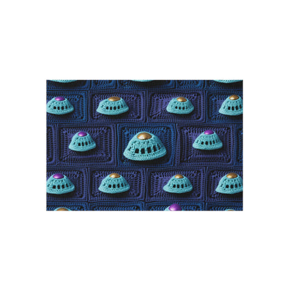 Spaceship UFO Crochet - Galactic Travel Ship - Alien Craft - Flying Saucer - Outdoor Rug