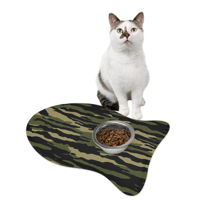 Tiger Stripe Camouflage: Military Style - Pet Feeding Mats