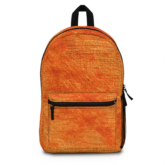 Naranja quemado/óxido: tela de color otoñal inspirada en la mezclilla - Mochila