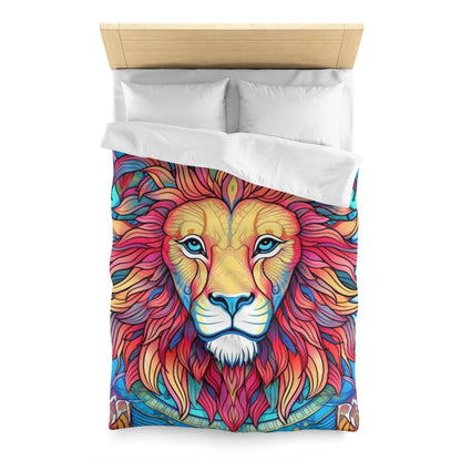 Astrological Leo - Cosmic Zodiac Constellation, Lion Symbol Art - Microfiber Duvet Cover