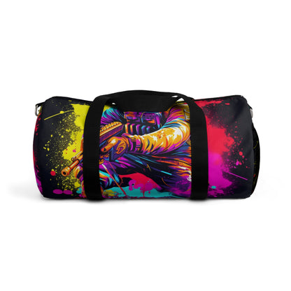 Paintball Action Sport: Player in Battle, Paint Splatter - Duffel Bag