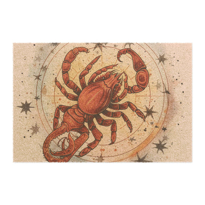 Scorpio Zodiac Astrology Scorpion Style Door Coir Mat - Grade A Tufted Coir Coconut Fiber