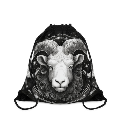 Zodíaco Aries, diseño del símbolo del carnero, elemento fuego, Mochila saco