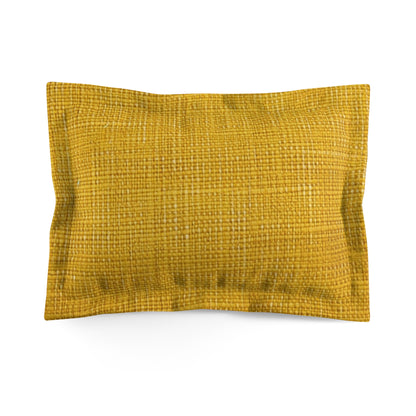 Radiant Sunny Yellow: Denim-Inspired Summer Fabric - Microfiber Pillow Sham