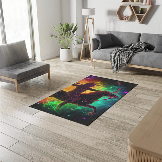 Colorful Sagittarius Zodiac Sign - Star Universe Theme - Dobby Rug