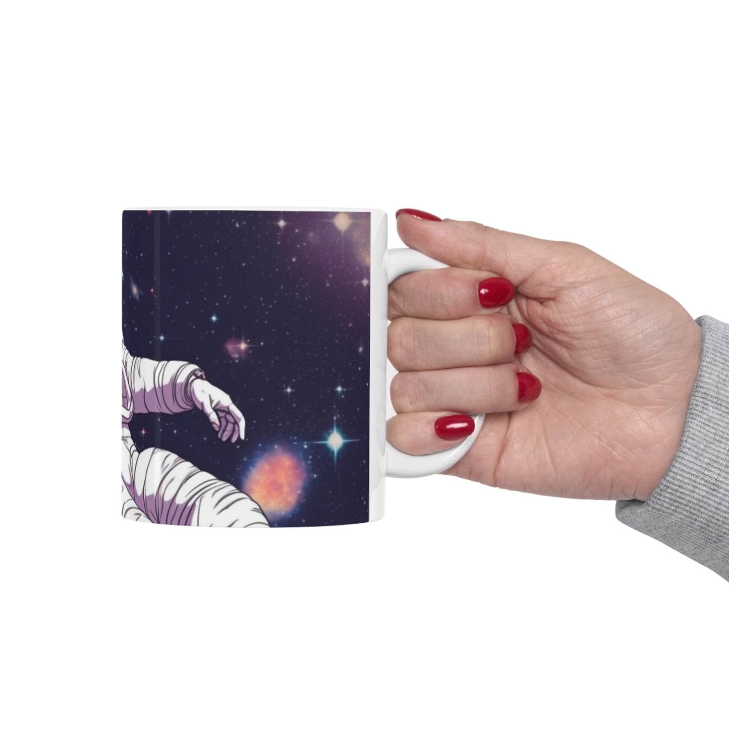 Astro Pioneer - Star-filled Galaxy Illustration - Ceramic Mug 11oz