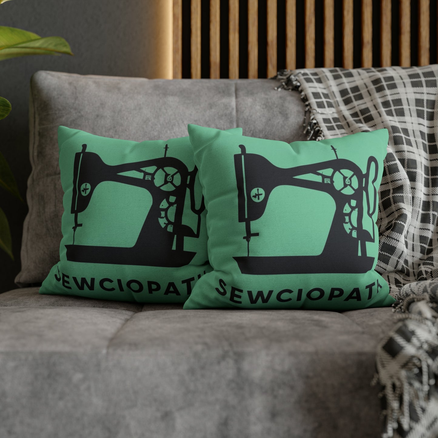 Sewing Sociopath Machine - Spun Polyester Square Pillow Case