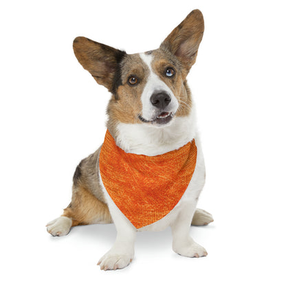 Burnt Orange/Rust: Denim-Inspired Autumn Fall Color Fabric - Pet Bandana Collar
