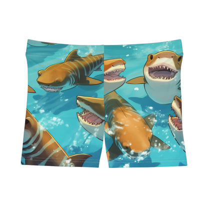 Tiger Shark: Ocean Marine Wildlife - Underwater - Women's Shorts (AOP)