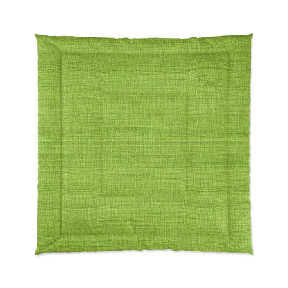 Lush Grass Neon Green: Denim-Inspired, Springtime Fabric Style - Comforter