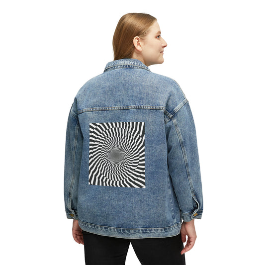 Optical Illusion, Gift Graphic, Women's Denim Jacket
