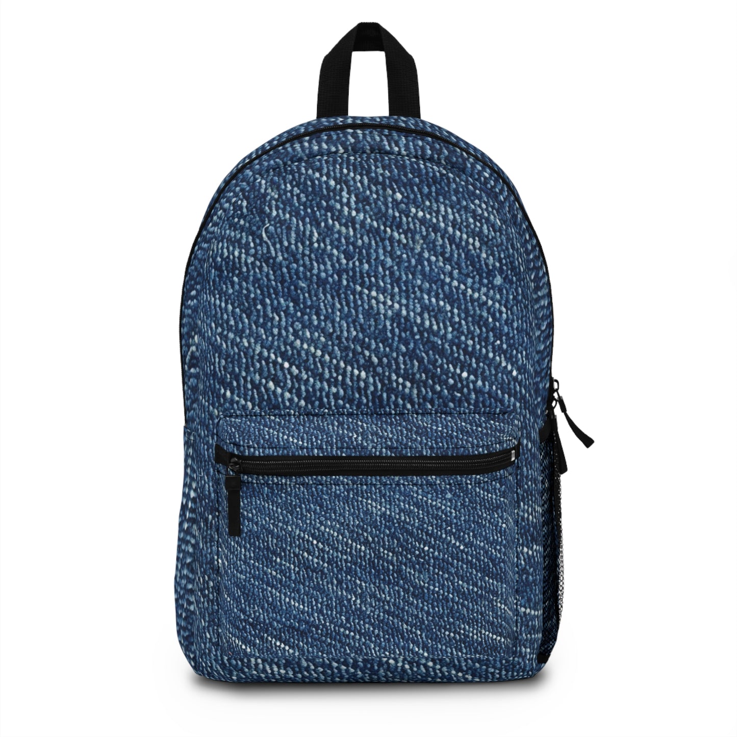 Denim-Inspired Design - Distinct Textured Fabric Pattern - Backpack