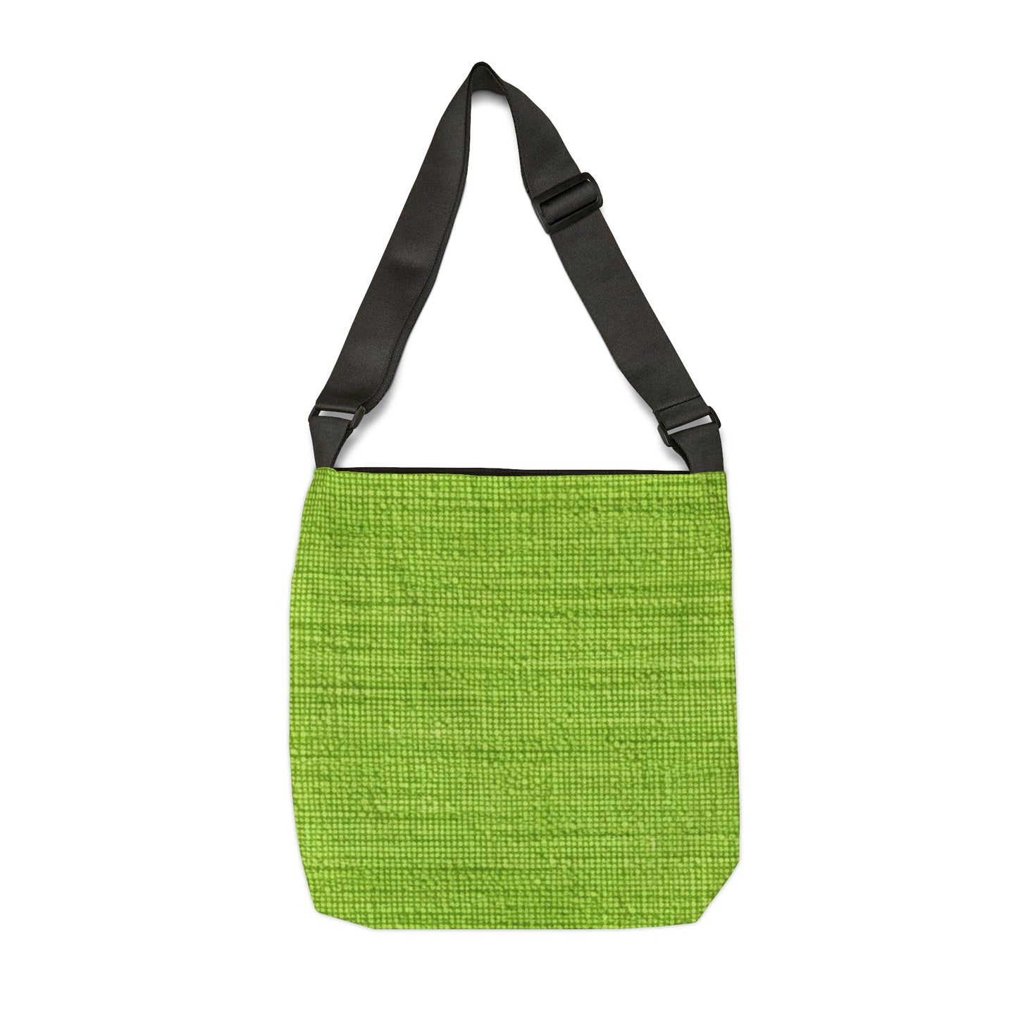 Lush Grass Neon Green: Denim-Inspired, Springtime Fabric Style - Adjustable Tote Bag (AOP)