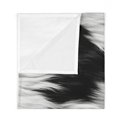 Cowhide on Hair Leather - Black and White - Designer Style - Baby Swaddle Blanket