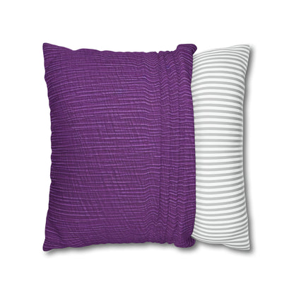 Violet/Plum/Purple: Denim-Inspired Luxurious Fabric - Spun Polyester Square Pillow Case